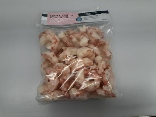 Crevettes Roses d'Argentine Pelées & Déveinées Sans Queues 16-20 Surgelées.  2 livres