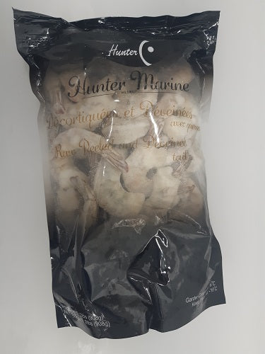 Crevettes Blanches Pelées & Déveinées 16-20 Surgelées. Sac de 2 livres