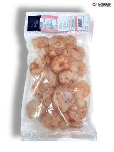 Crevettes Roses d'Argentine Pelées & Déveinées Sans Queues 21-25 Surgelées. Sac de 2 livres
